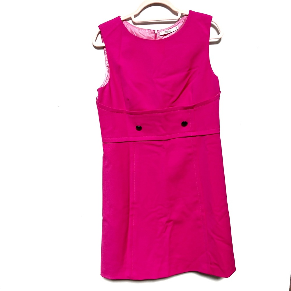 RED Valentino Hot Pink Button Detail Dress